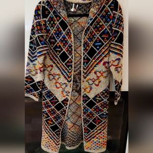 Women’s Pinklicious Long Hooded Open Cardigan Size M